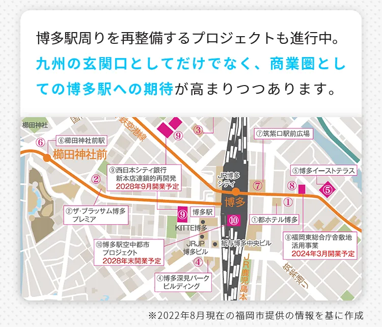 九州の玄関口としてだけでなく、商業圏としての博多駅への期待